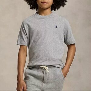Polo Ralph Lauren Boys Cotton Jersey Crewneck T-Shirt 
Andover Heather Gray Sz 7